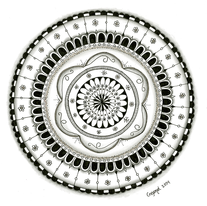 20140527 Zentangle-challenge 169 'Circles' by Janet Plantinga