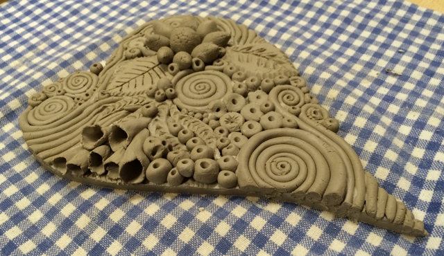 Doodle clay heart by Janet Plantinga 2